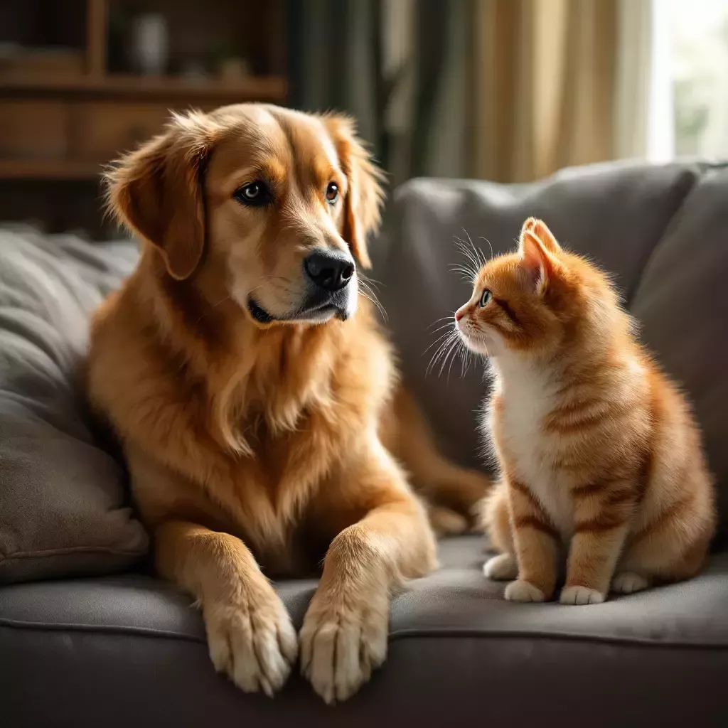 Sunny and Luna (a Shiba Inu) are now sitting beside Mittens on the couch, trying to interrogate him.