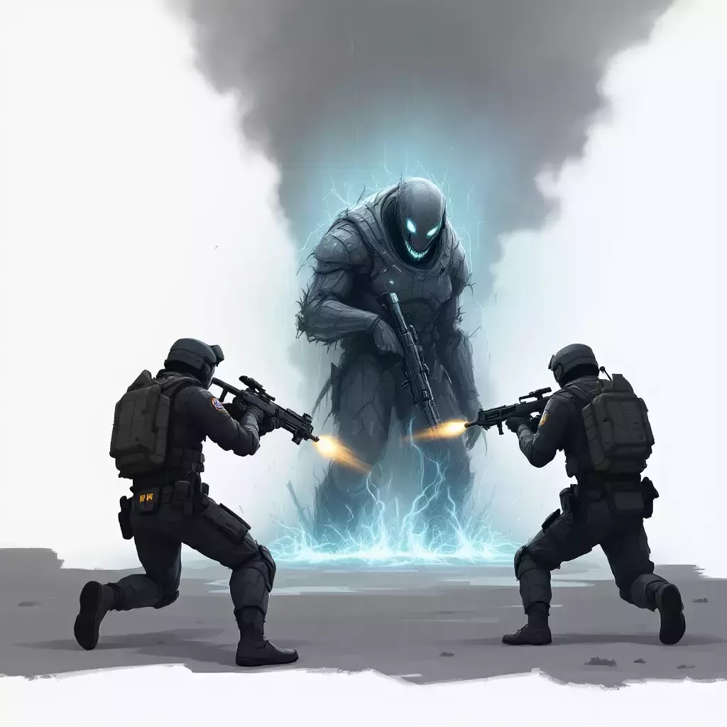 MTF Officers encounter the anomaly and fire containment devices.